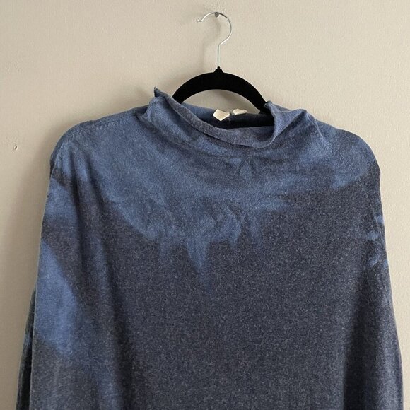 Moth Anthropologie S Blue Tie Dye Alpaca Blend Slouchy Dolman Cowlneck Sweater - Picture 5 of 10